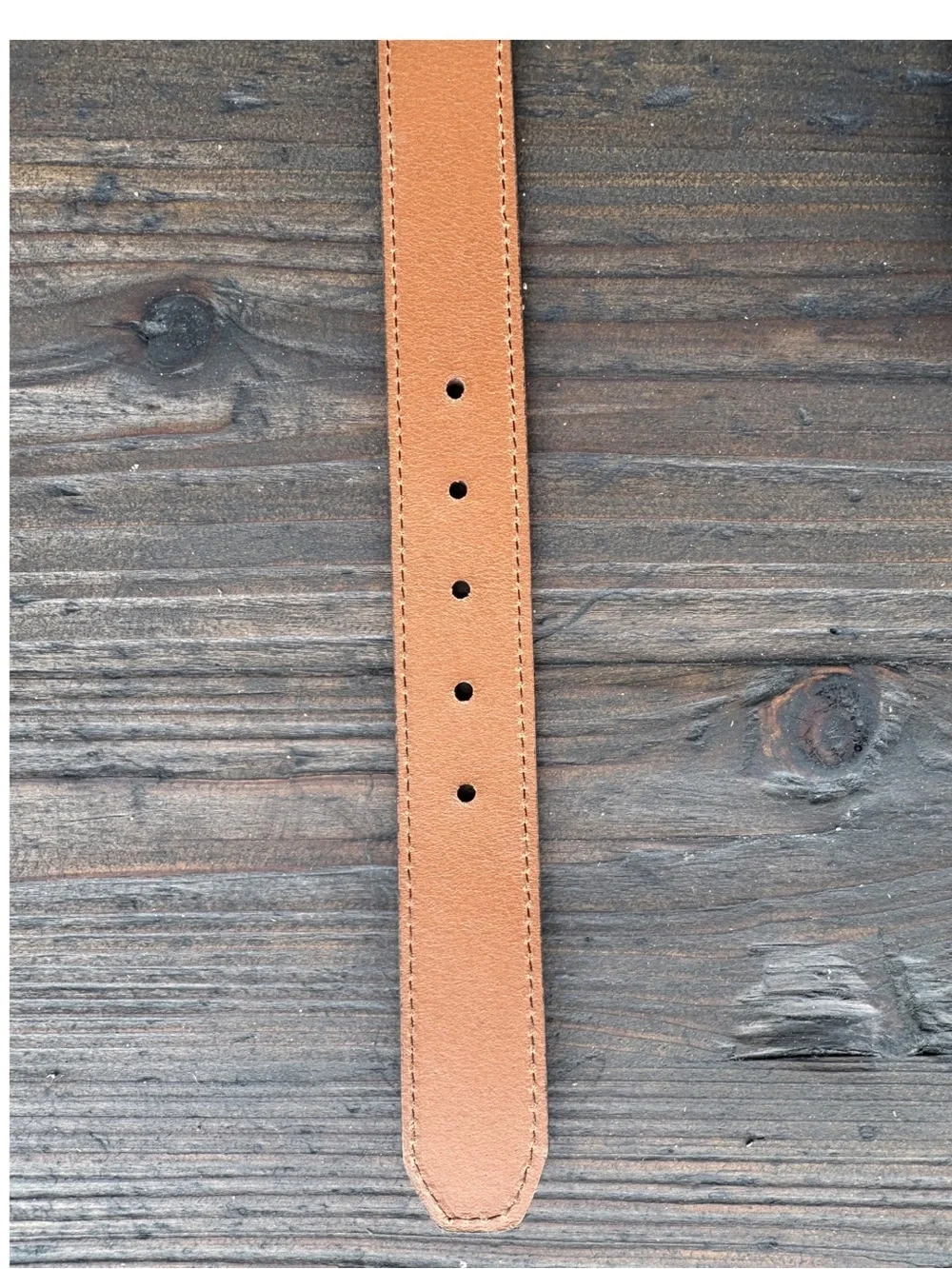 Fossil Griffin Cognac Brown Genuine Leather Belt 40 Men’s Contrast Stitch large